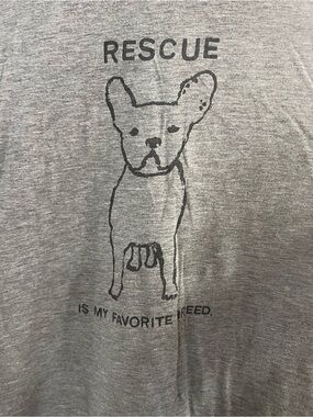 Rescue Dog Graphic Tee - Gray